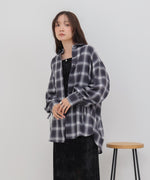 チェックバックギャザーシャツ