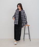 チェックバックギャザーシャツ