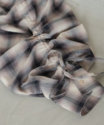 チェックバックギャザーシャツ