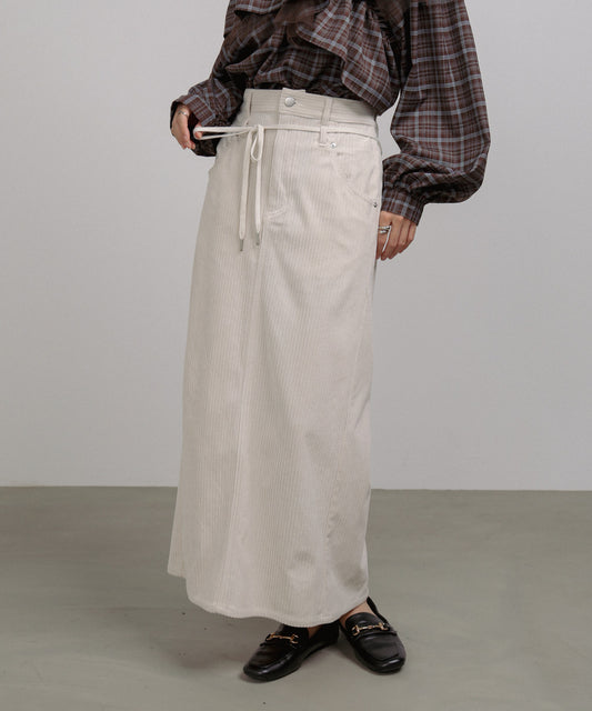 コーデュロイIラインスカート