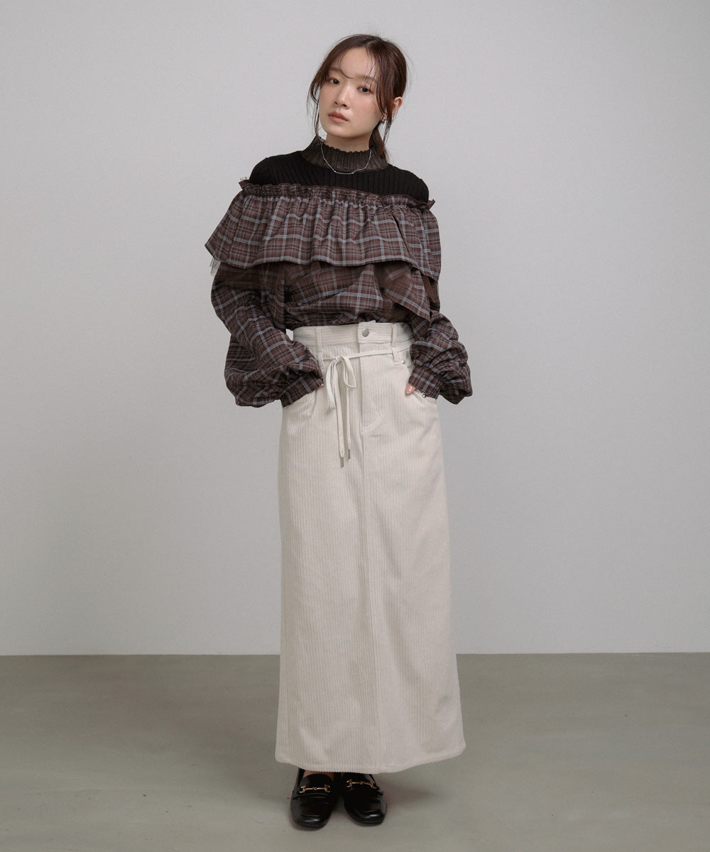 コーデュロイＩラインスカート