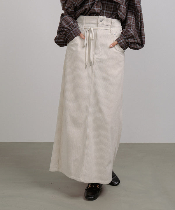 コーデュロイＩラインスカート