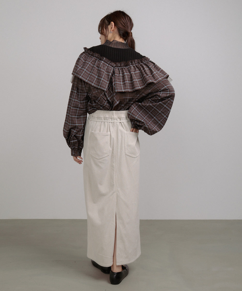 コーデュロイＩラインスカート