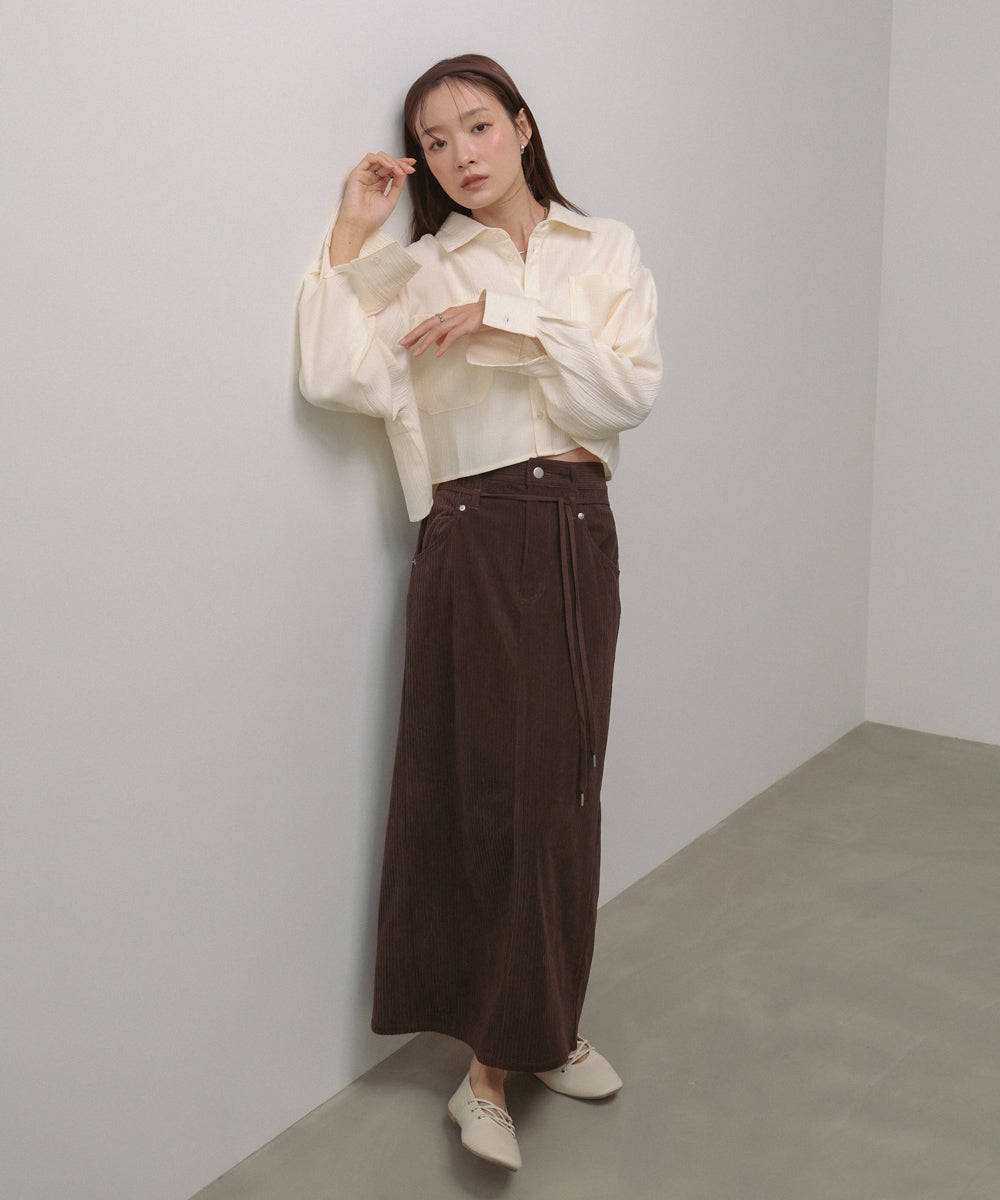 コーデュロイＩラインスカート