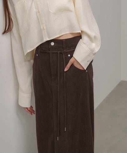 コーデュロイＩラインスカート