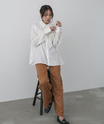 ダブルカラー袖リボンシャツ