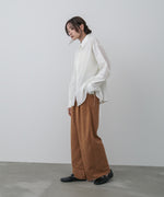 ダブルカラー袖リボンシャツ