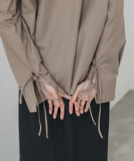 ダブルカラー袖リボンシャツ