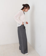 レースフリルシアーロングＴシャツ