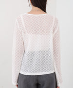 レースフリルシアーロングＴシャツ