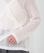 レースフリルシアーロングＴシャツ