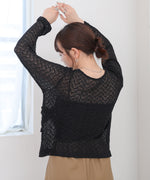 レースフリルシアーロングＴシャツ