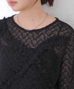 レースフリルシアーロングＴシャツ