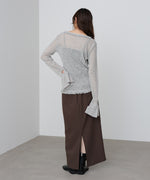 タイトシルエットフリルカーデ