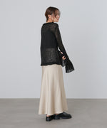 タイトシルエットフリルカーデ