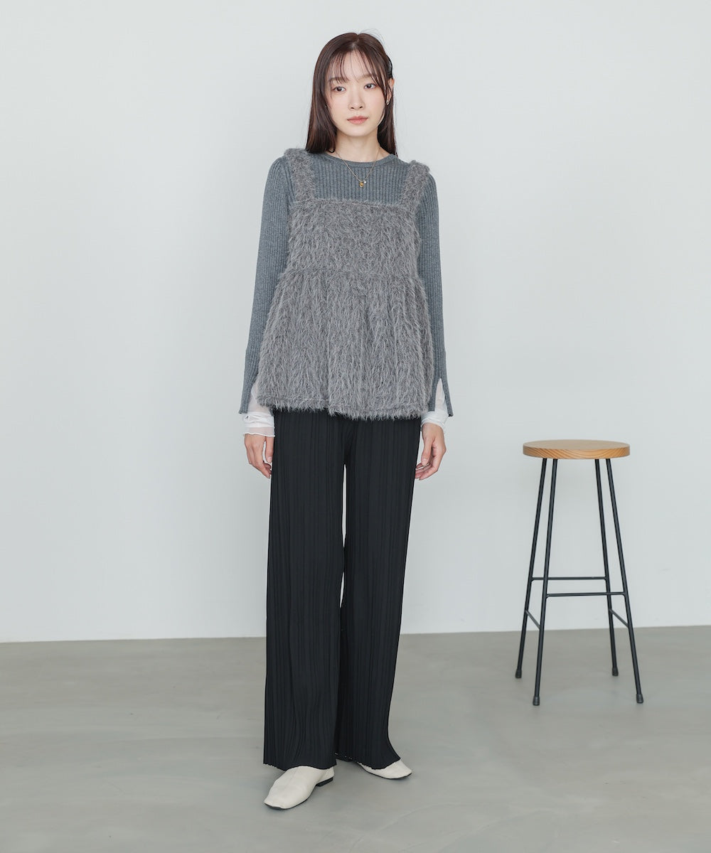 【M・Lサイズ展開】ランダムプリーツパンツ