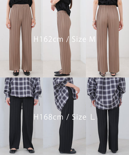 【M・Lサイズ展開】ランダムプリーツパンツ