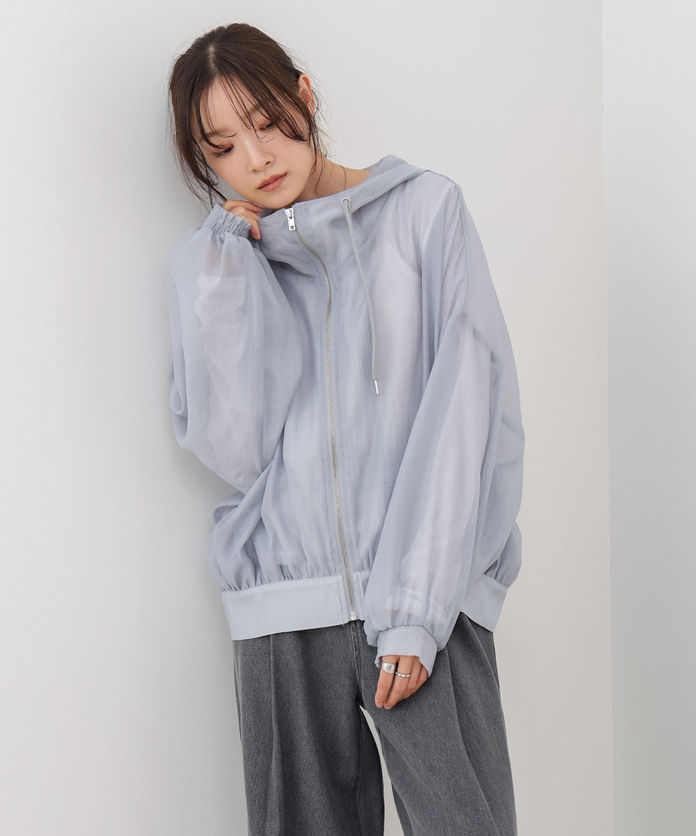 【NEW】フード付きシアーパーカー