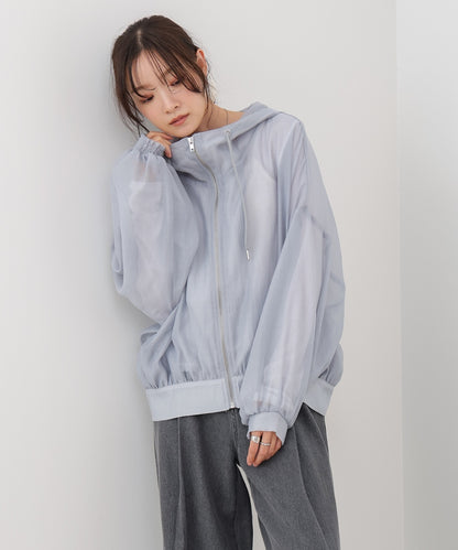 【NEW】フード付きシアーパーカー