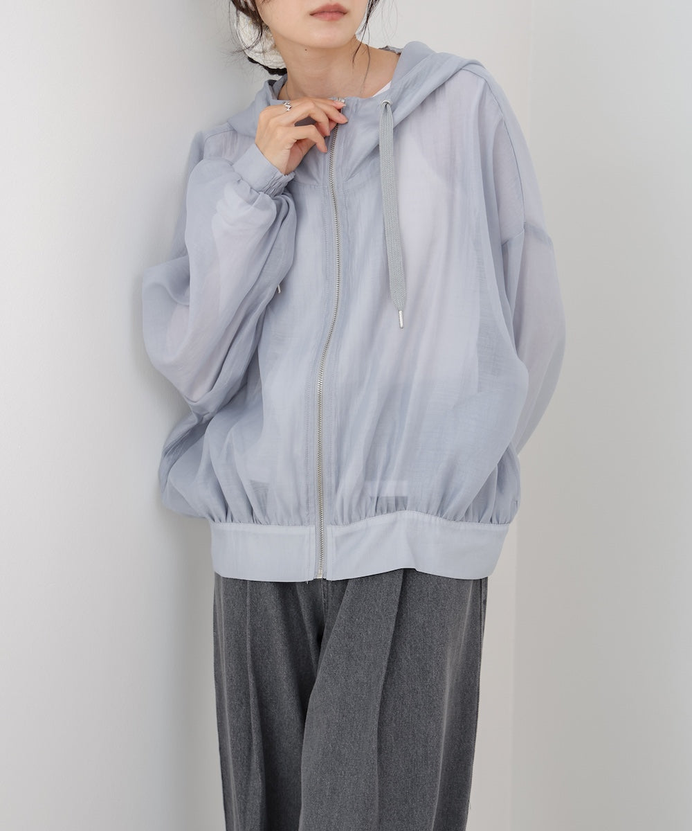 【NEW】フード付きシアーパーカー