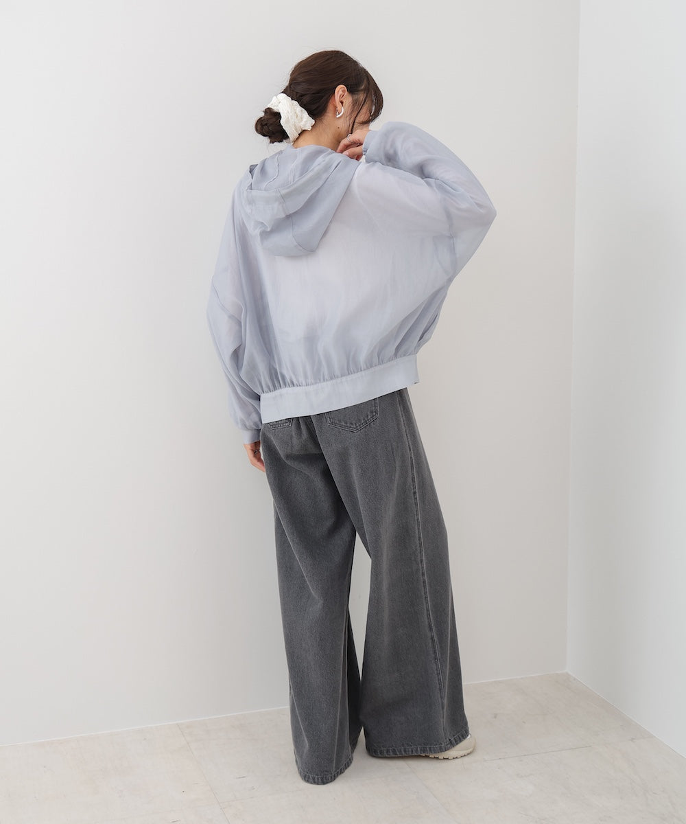 【NEW】フード付きシアーパーカー