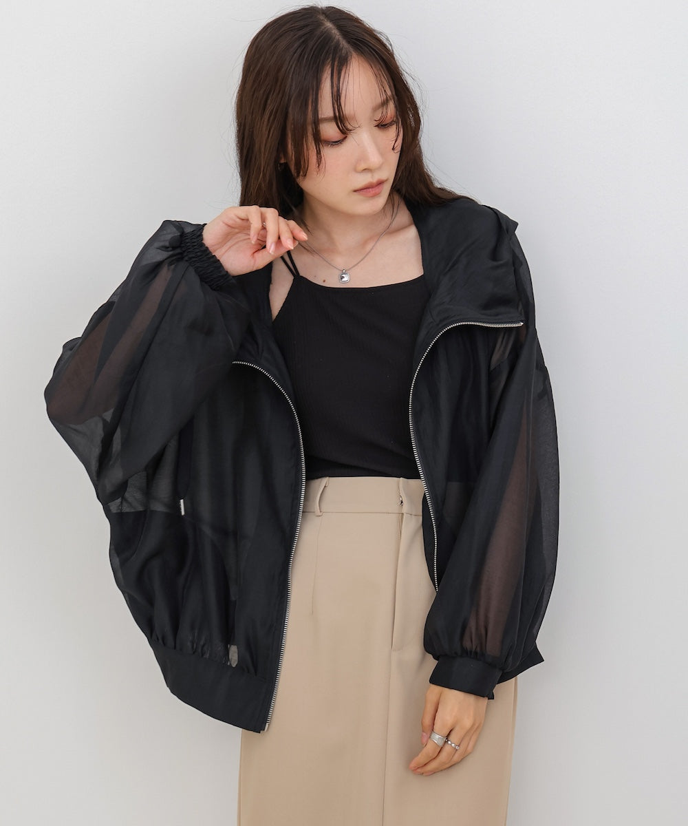 【NEW】フード付きシアーパーカー