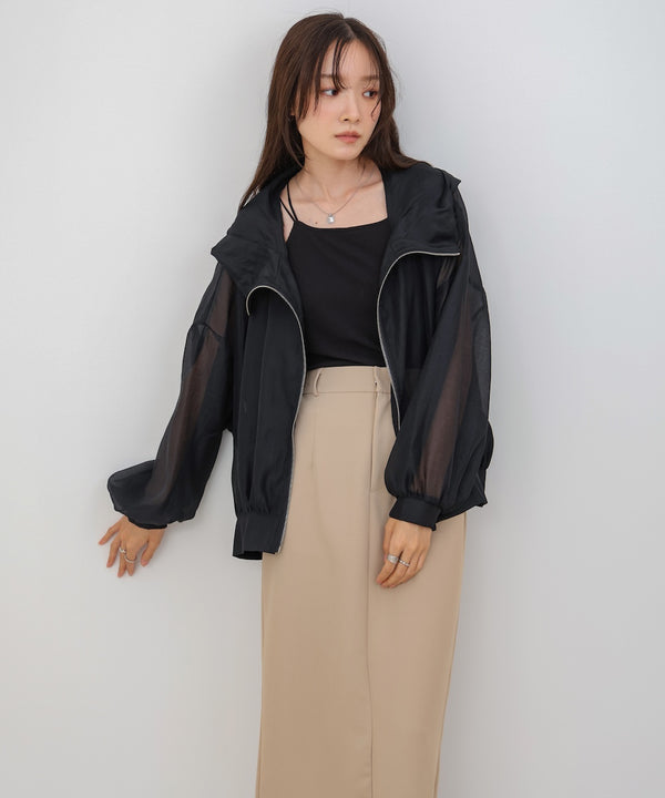 【NEW】フード付きシアーパーカー