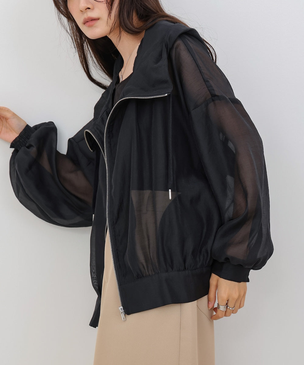 【NEW】フード付きシアーパーカー