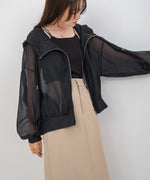 【NEW】フード付きシアーパーカー