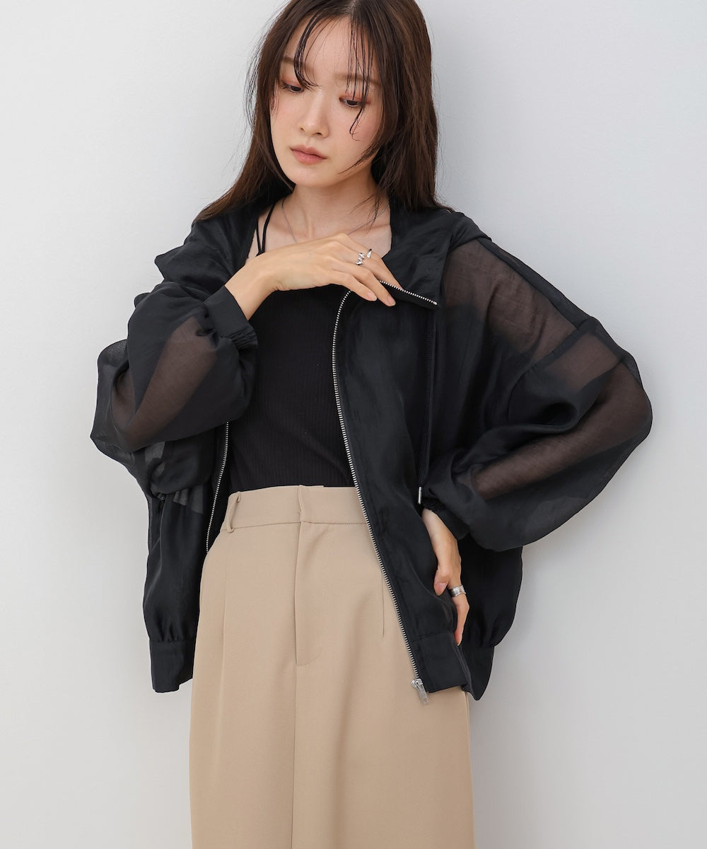【NEW】フード付きシアーパーカー