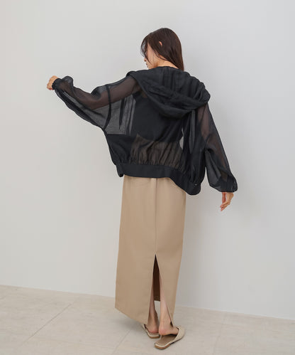 【NEW】フード付きシアーパーカー