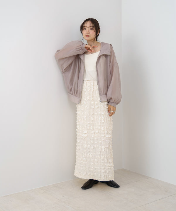 【NEW】フード付きシアーパーカー