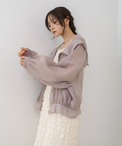 【NEW】フード付きシアーパーカー