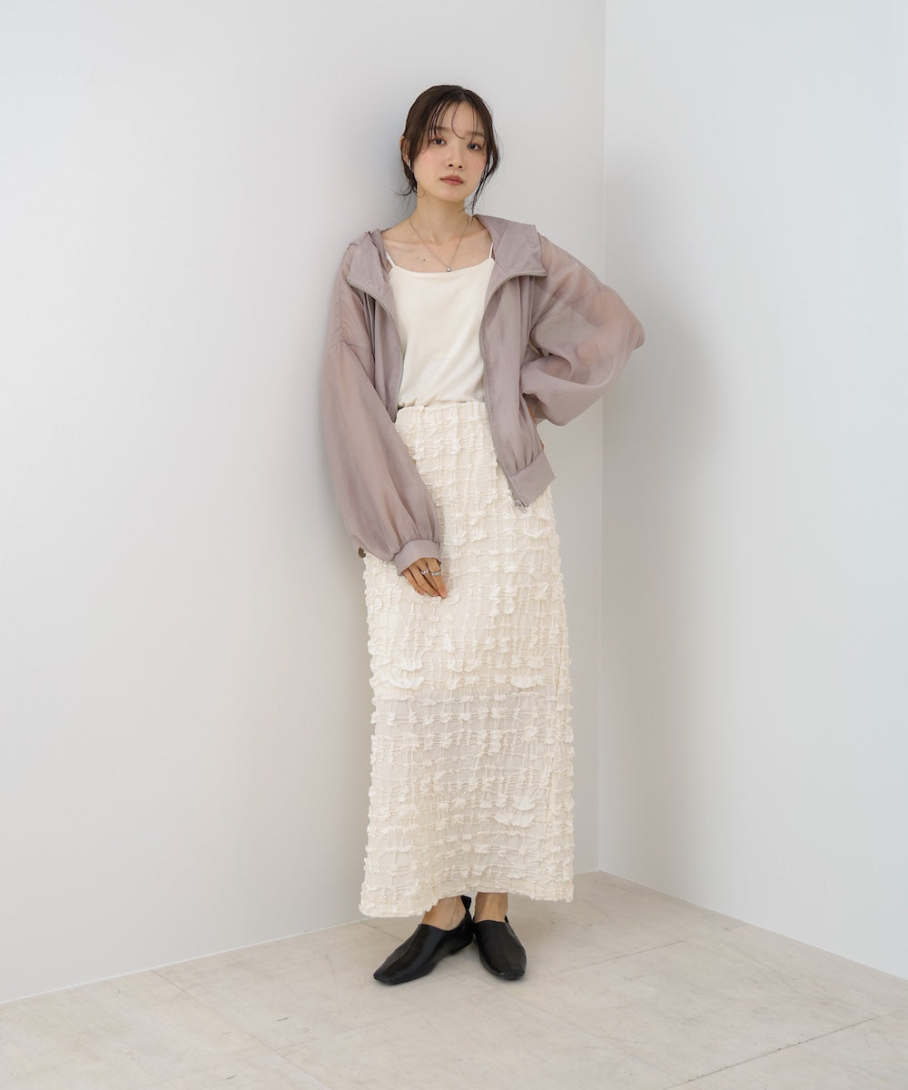 【NEW】フード付きシアーパーカー