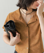 ライトスエード半袖メロウシャツ