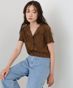 ライトスエード半袖メロウシャツ