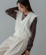 フリンジバルキーニットベスト