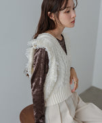 フリンジバルキーニットベスト