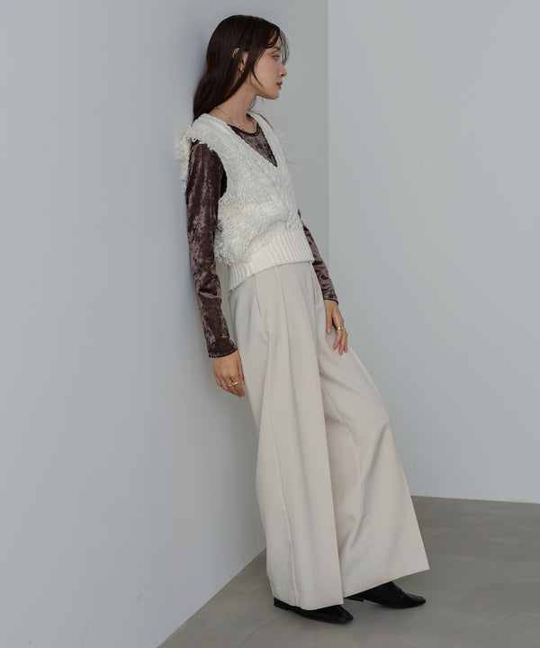 フリンジバルキーニットベスト