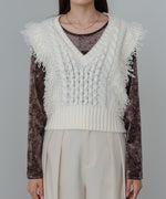 フリンジバルキーニットベスト