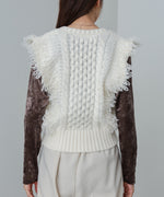 フリンジバルキーニットベスト