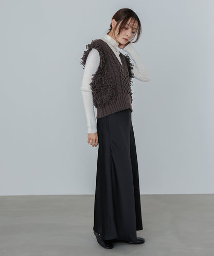 フリンジバルキーニットベスト