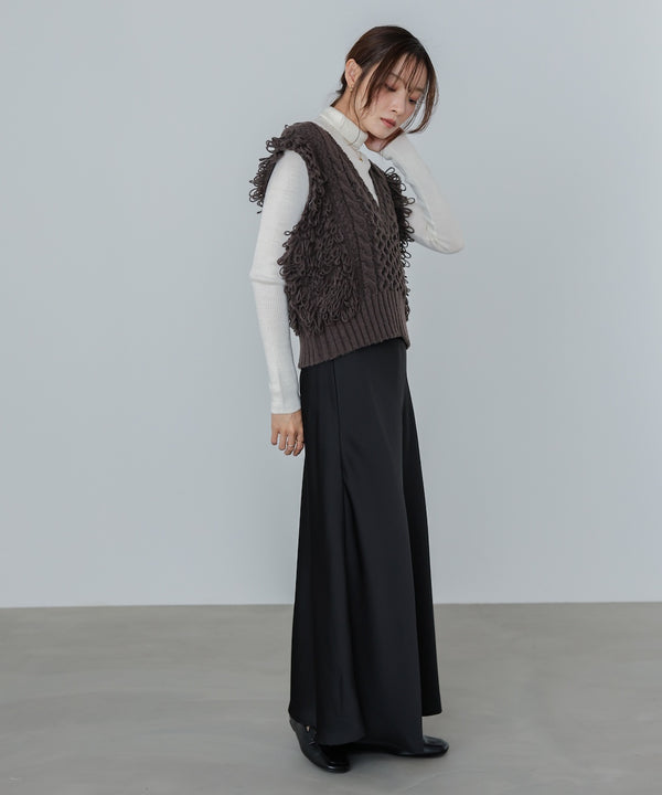 フリンジバルキーニットベスト