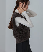 フリンジバルキーニットベスト