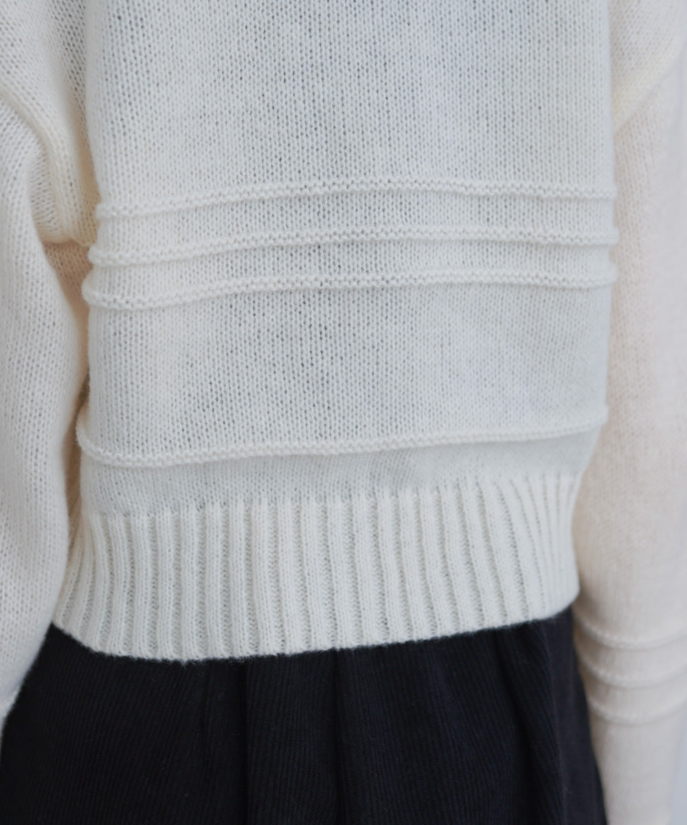 起毛フリルカラーホックカーディガン