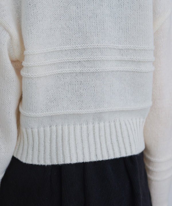 起毛フリルカラーホックカーディガン