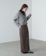 起毛フリルカラーホックカーディガン