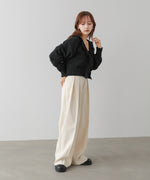 起毛フリルカラーホックカーディガン