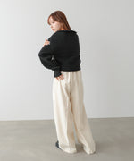 起毛フリルカラーホックカーディガン