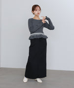 12Gニットフリルヘムショートプルオーバー